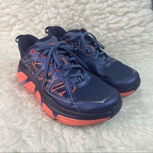 Hoka One One Infinite Purple Orange Sneaker 7.5